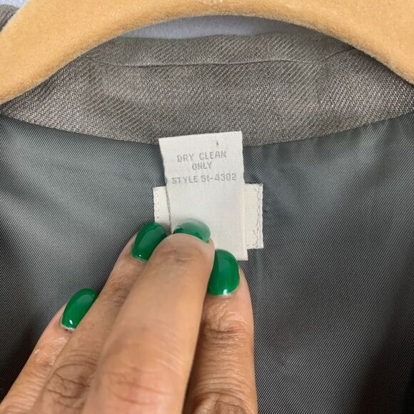 J. Jill 100 % Linen Women’s Blazer Size 6 Taupe Neutral Classic Office Jacket - Picture 8 of 8